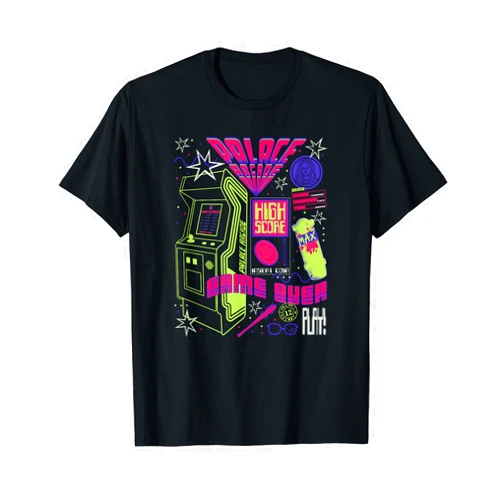 Stranger Things Palace Arcade Neon Retro Print T-Shirt