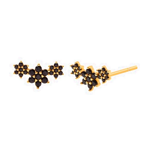YUXINTOME Flower Shaped Stud Earrings for Women， 925 Sterling Silver Ear Needle Colored Zircon Stud Earrings Versatile Personality Earrings Jewelry Gifts