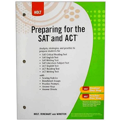 By Judith L. Irwin;Lee Odell;Richard Vacca;Renee Hobbs;John Warriner (Author) Holt Preparing for the SAT and ACT by Judith L. Irwin (June 19,2009)