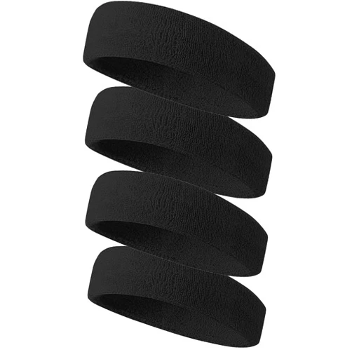 Tanluhu Sweatbands Sport Headbands for Men & Women,Terry Cloth Sweat Band for Tennis, Running, Basketball, Working Out, Execise - Athletic Sweat Cotton Headband Outdoor