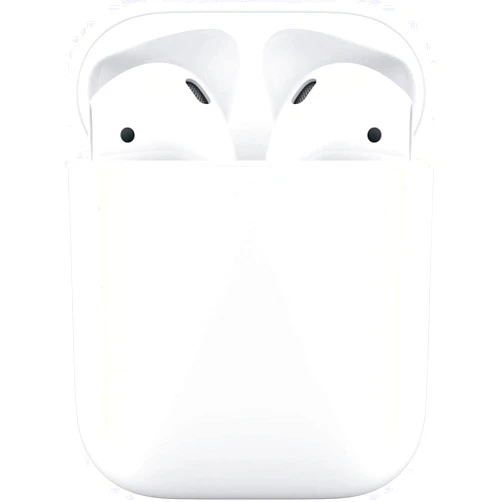 Apple AirPods (2nd Gen) Wireless Ear Buds + Lightning Charging Case + Lightning to USB Cable + 1 Year Limited Warranty