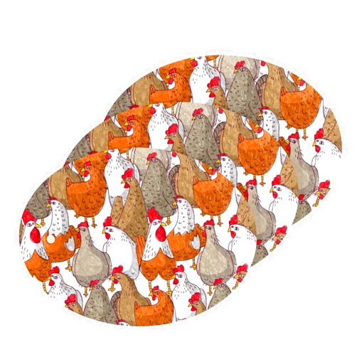 Doterii 3 Pcs Dish Sponge Farm Animal Chicken Pattern Compressed Sponges Kitchen Cleaning Scrub Sponges for Dishes