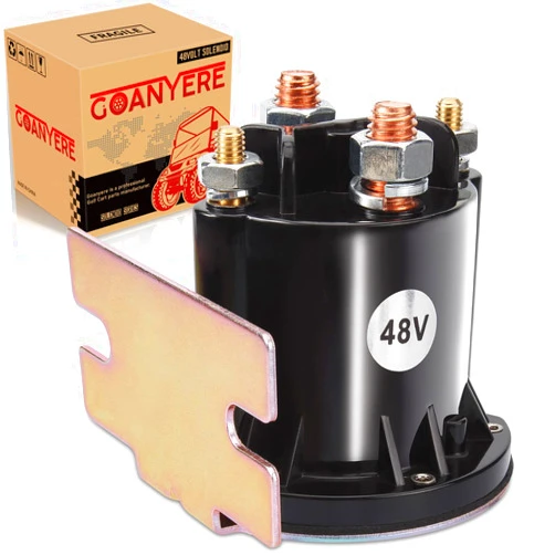 GOANYERE 48 Volt Golf Cart Solenoid, EZGO TXT Solenoid, Fits Electric 2010-Up & All 48V MPT 800/1000 Vehicles Golf Cart, OEM# 612711
