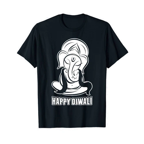 Diwali Hindu Vibes Tees Happy Diwali Elephant Hindu Festival India Holiday Novelty T-Shirt