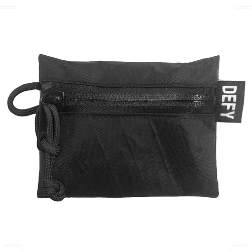 DEFY BAGS DEFY Project X-Pac Travel Pouch | Lightweight Nylon Organizer Pouch for Accessories | Premium Tech Wallet Pouch | Water Repellent Travel Organizer (Micro, Black)