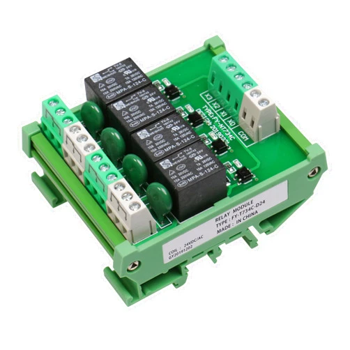 Good BNTai 4 Channel Relay Module 1 SPDT DIN Rail Mount 24V DC/AC Interface Relay Module (4Channel ACDC24V)