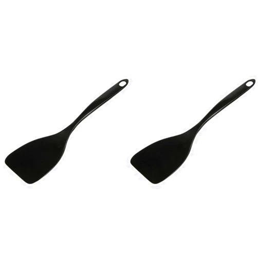 Chef Craft Basic Melamine Turner/Spatula, 11.25 inch, Black (Pack of 2)
