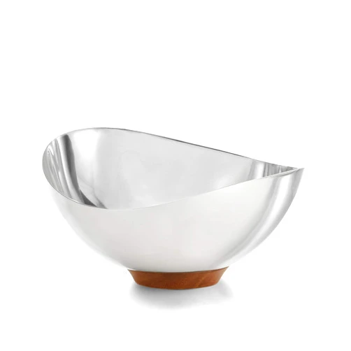 Nambe Pulse Collection Nut Bowl | Snack Serving Bowl for Peanuts Pistachios Cherries Edamame Fruits Candy Appetizer Snacks Olives and Salsa | Dishwasher Safe | Designed by Sena