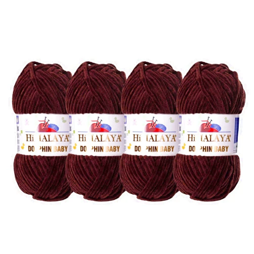 Himalaya Dolphin Baby (4-Pack) 4x100 gr Chenille Velvet Blanket amigurumi Yarn Super Bulky 524 yds (336)