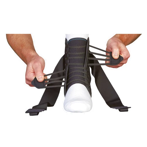 Med Spec ASO Ankle Stabilizer Orthosis Speed Lacer, Black, Large