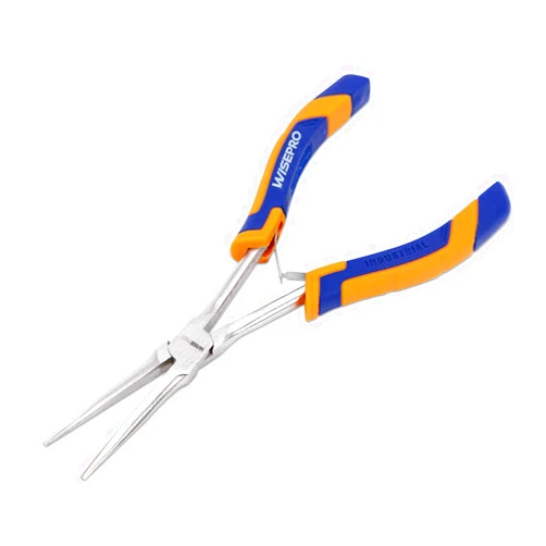 WISEPRO Long Reach Pliers, 7 inches Mini Extra Long Needle Nose Pliers, for Mechanics, Technicians