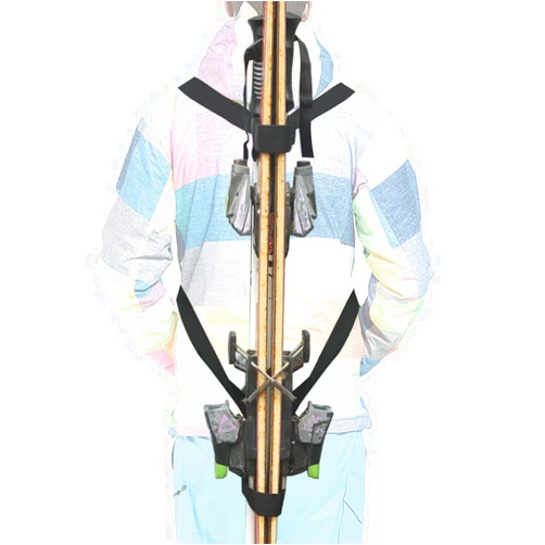 YYST Ski Tote | Skis and Poles Backpack Carrier | Ski and Pole Carry Sling Strap| ski Shoulder Strap -Hold your Poles together -Free your hand! Stronger than One Single Sling.