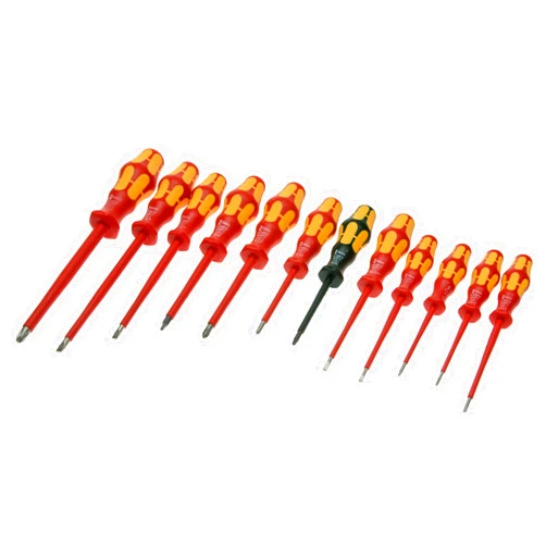 Wera - Vde Insulated Screwdriver Set 12Pc (Sl/Ph/Sq), 160I/12 - 5347900001