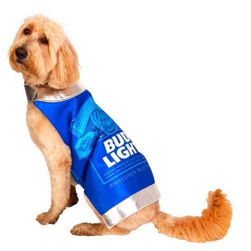 Rasta Imposta Bud Light Can Dog Costumes Pet Beer Drink Dress Up Clothes Costume, Pet Size Small-Medium