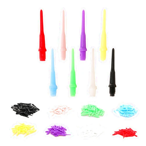 Helonge 2BA Thread Soft Tip of Dart 80 Pcs Multicolor Plastic Tip 8 Colors Dart Point for Replacement
