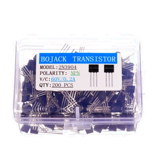 BOJACK 2N3904 NPN 60V 0.2A 0.625W 300MHZ Power General Purpose Transistors (Pack of 200)