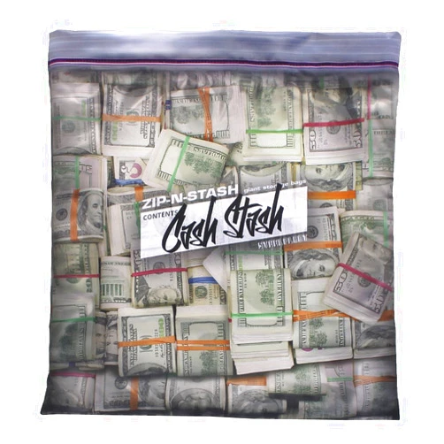 Steelplant Cash Stash - Cash in Ziplock Pillowcase,Money Green,17Wx19H inch case for a 18