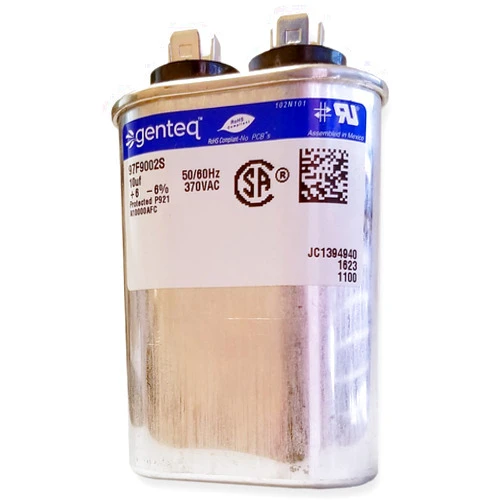 Genteq GE 97F9002 - 10 uf MFD 370 VAC Volt Genteq Replacement Oval Run Capacitor
