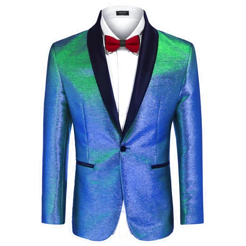 COOFANDY Men's Tuxedo Jacket Slim Fit Shawl Lapel Blazer One Button Suit Jackets for Party Prom Wedding Dinner
