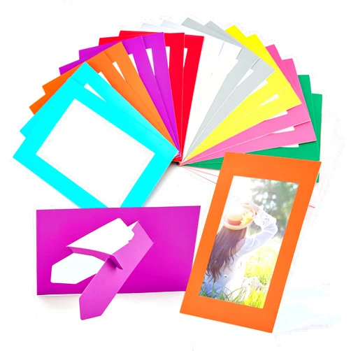 AntNest 50 Packs Paper Picture Frames 4x6in, Multicolor Standing Cardboard Photo Frame for Back to School Decoratio, nDIY Paper Cardboard Photo, Showing Family Photos,Classroom Crafts School and Office Decor (10 Colors)