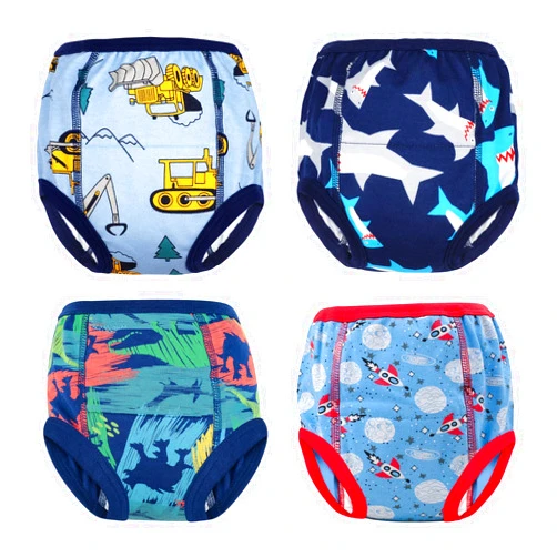 MooMoo Baby Training Underwear 4 Packs Absorbent Toddler Potty Training Pants for Boys and Girls-Cotton Animal Print 2T-6T