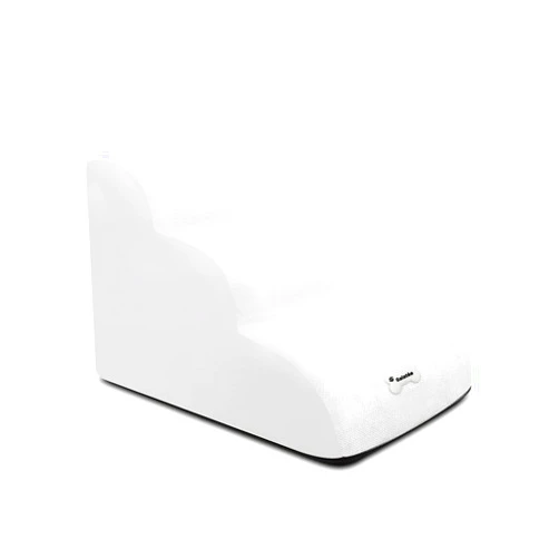 BOSERMEN Dog Stairs, Soft Comfortable Pet Stairs with Washable & Zippered Cover, Easy Climb Dog Ramp Steps, Dog Ramps for Sofa Bed(White)