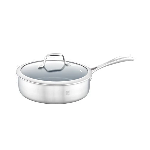ZWILLING Spirit Ceramic Nonstick Saute Pan, 3-qt, 2-inch, Stainless Steel
