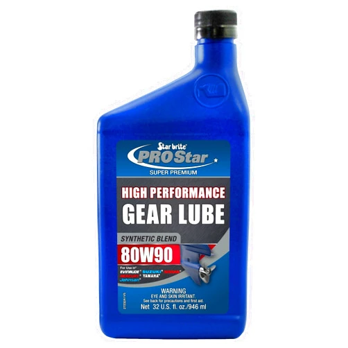 STAR BRITE PRO Star Synthetic Blend Lower 80W90 Unit Gear Lube - Marine Grade, High Viscosity Gear Oil for Outboard Motors, 32 Ounce Quart (027232)