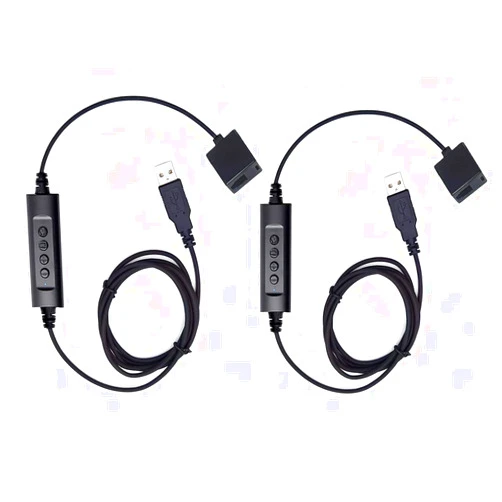 BeiBeiHe Male-USB to Female-RJ9 Adapter Cable - for Computer and RJ9 Headset(Compatible with Snom Fanvil Yealink Avaya Nortel Polycom NEC Mitel Shoretel Toshiba IP Phones) (2Pack)
