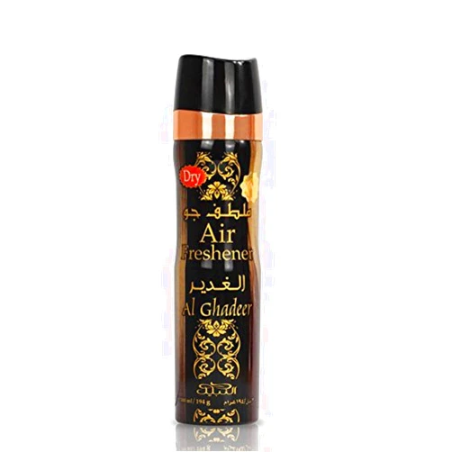 Nabeel Perfumes Al Ghadeer (Air Freshner) 300ML (10 oz) | Heritage Collection I Oriental-Woody Spray I Featuring Notes: White Musks, Amber, Oakmoss, Vetiver, Leather, Sandalwood, Amber Notes | by Nabeel Perfumes