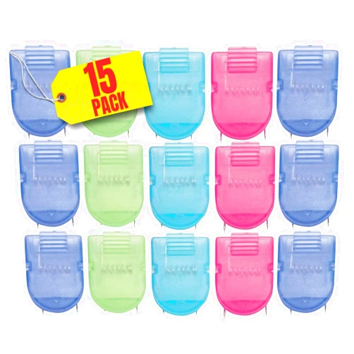 1InTheOffice Cubicle Clips, Assorted Colors Cubicle Clips for Fabric Walls, 15 Pack