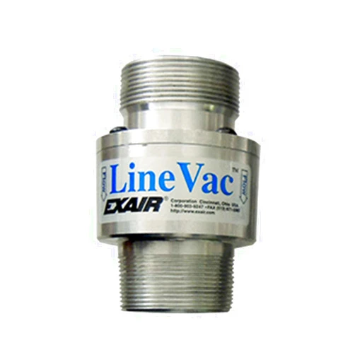 EXAIR Line Vac for Air Compressors, Pneumatic Industrial Vacuum, Material Conveyor System, Aluminum, 2 NPT Threaded Connection - (Model 140200)