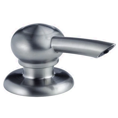 Delta Faucet Leland Pump Soap/ Lotion Dispenser Brushed Nickel, Countertop Soap Dispenser, Top Fill Deck Mount Soap Dispenser, Arctic Stainless RP50813AR