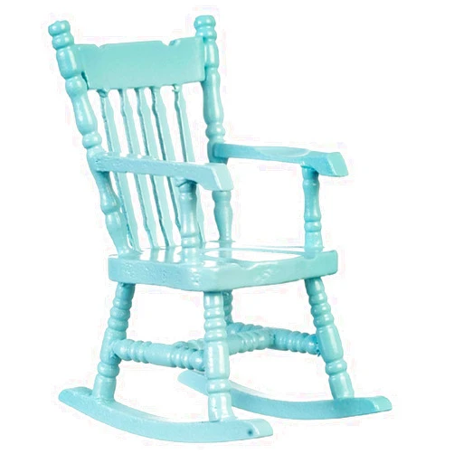 Melody Jane Dolls Houses Classics by Handley Dollhouse Miniature Soft Blue Rocking Chair
