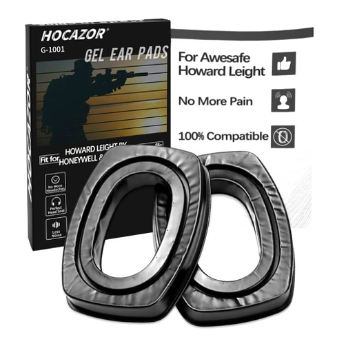 Hocazor G-1001 Replacement Gel Ear Pads Compatible with Awesafe, Howard Leight Earmuffs, Gucho Ear Protection, Zohan EM054 Hearing Protector Silicone Ear Cushions Hygiene Kit