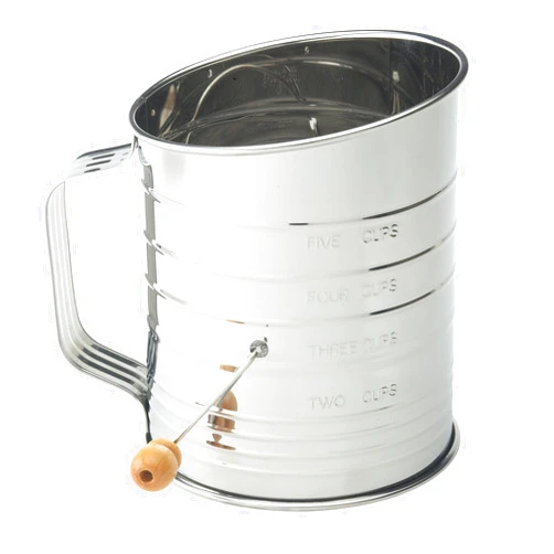 Mrs. Anderson's Baking Mrs. Anderson’s Baking Hand Crank Flour Icing Sugar Sifter, Stainless Steel, 5-Cup
