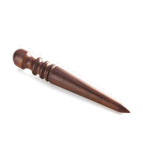 Aliotech Professional Round Head Leather Edge Burnish Kit Ebony Wood Leather Edge Burnisher Tool for Burnishing Leather Hand Making Projects by Alitech