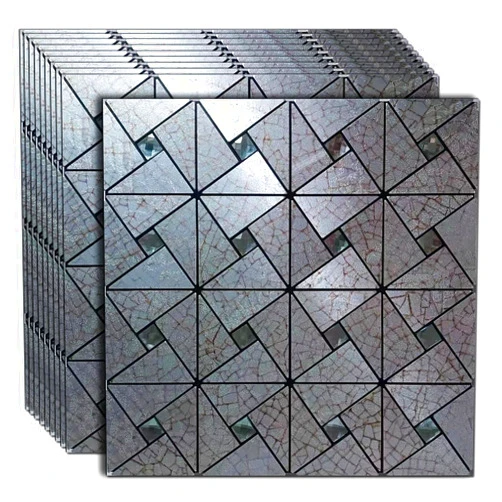 Weimeisc weiemisc 10 Sheets Peel and Stick Backsplash Tile for Kitchen, Self-Adhesive Mosaic Tile, Stick on Bathroom Vanities，Fireplace Décor, Laundry Table (Printed Net)