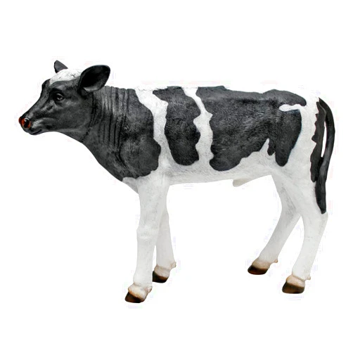 Design Toscano QM24163001 Country Boy Cow Statue, full color