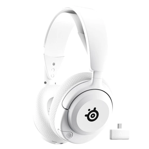 SteelSeries Arctis Nova 5P Wireless Multi-System Gaming Headset — White — Neodymium Magnetic Drivers — 100+ Audio Presets — 60 HR Battery — 2.4GHz or BT — Gen2.X Mic — PS5, PS4, PC, Switch, Mobile