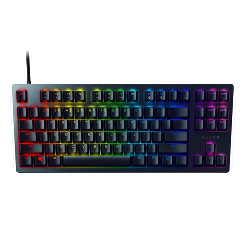 Razer Huntsman Tournament Edition TKL Tenkeyless Gaming Keyboard: Linear Optical Switches Instant Actuation - Customizable Chroma RGB Lighting, Programmable Macro Functionality - Matte Black (Renewed)