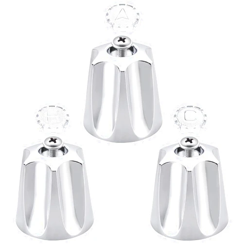 PureHaven Shower Knobs 3 Piece Replacement for Price Pfister Verve Tub Shower, 3 Pieces Hot Cold and Diverter Shower Handles Replacement, Fit for Price Pfister Tub Shower Faucet Handle Remodel Trim Kit