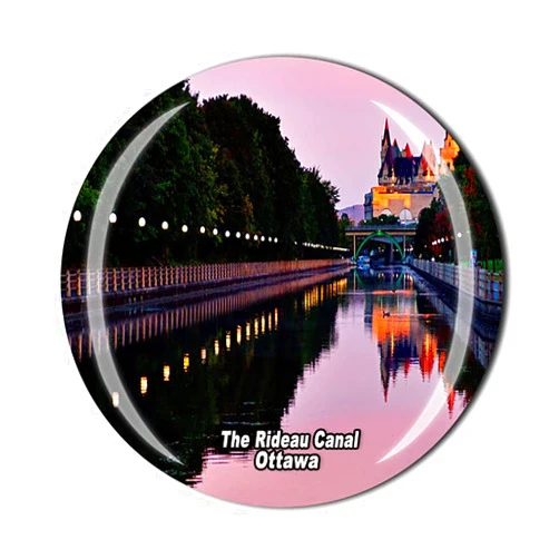 Timefly The Rideau Canal Ottawa Canada Fridge Magnet Crystal Tourist Souvenir Gift Collection Refrigerator Magnetic Sticker