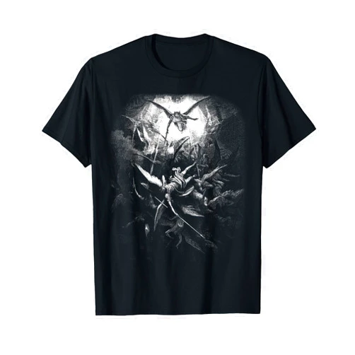 NattWorld Gustave Dore - Michael Drives All Fallen Angels 1866 T-Shirt