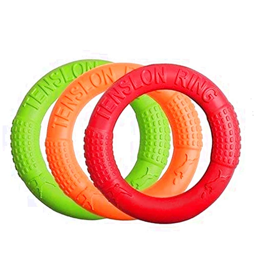 Threaded Pear Ring Toy for Small and Large Dogs - Dog Toys for Aggressive Chewers - Best Dog Toys - Tough Dog Toys for All Breeds - Red