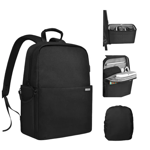 CADeN Camera Backpack Bag with 15.6