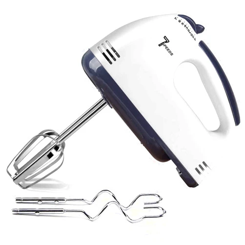 GOLDCHAMP Electric Hand Mixer, 7-Speed Low Noise Durable Egg Whisk, Lightweight Electric Hand Held Mixer Easy Handle Egg Whips with 2 Dough Sticks 2021 Upgrade