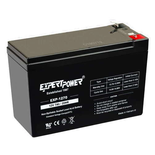 ExpertPower 12v 7ah Rechargeable Sealed Lead Acid Battery