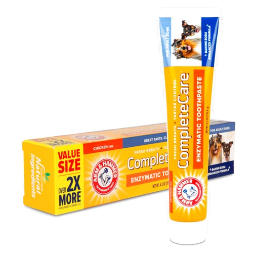 Arm & Hammer Complete Care Enzymatic Dog Toothpaste, 6.2 oz - Dog Toothpaste for Puppies and Adult Dogs, Arm and Hammer Toothpaste for Dogs - Pet Toothpaste, Dog Dental Care and Clean Dog Teeth