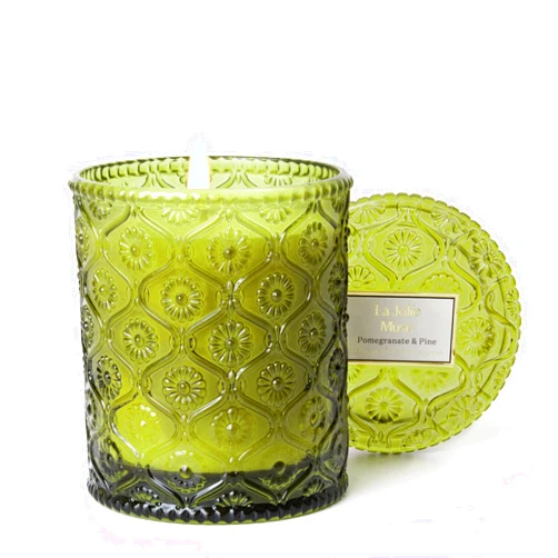 LA JOLIE MUSE Christmas Scented Candle, Pine Scented Candle, Holiday Candle Gifts, Pomegranat Candle, Winter Candles for Home Scented, 50 Hours Long Burning